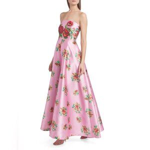 Aston Studio Audrey Floral Strapless Fit & Flare Maxi Dress